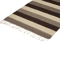 Home of Wool Striped 33.5 x 77" Flat Woven Wool Rug