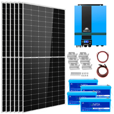 SunGoldPower Complete Off Grid Solar Kit 6500W 48V 120V Output 10.24KWH Lithium Battery 2700 Watt Solar Panel SGK-65PRO