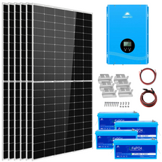 SunGoldPower Complete Off Grid Solar Kit 6000W 48V 120V/240V Output 10.24KWH Lithium Battery 2700 Watt Solar Panel SGK-6MAX
