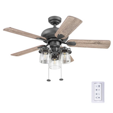 Prominence Home 42" Crown Ridge Bronze Pull Chain Ceiling Fan w/Remote