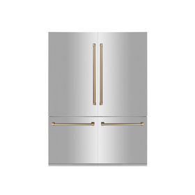 ZLINE 60" Autograph Edition ft. Built-in 4-Door French Door Stainless Steel Refrigerator